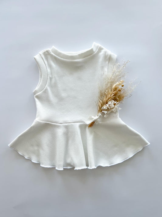 Peplum Top | White